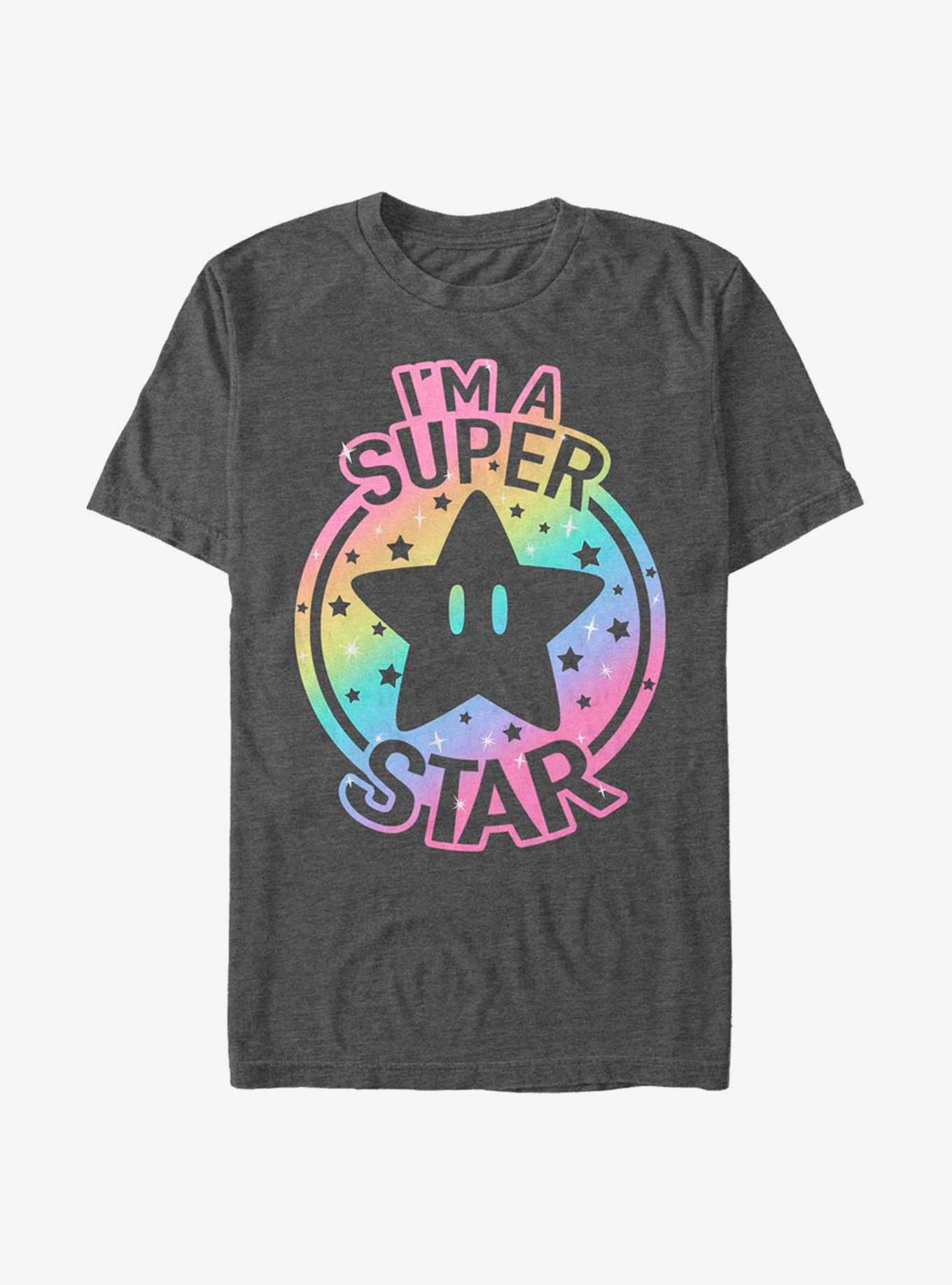 Super Mario Rainbow Super Star T-Shirt, , hi-res