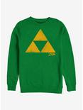 The Legend Of Zelda Simple Triforce Crew Sweatshirt, KELLY, hi-res