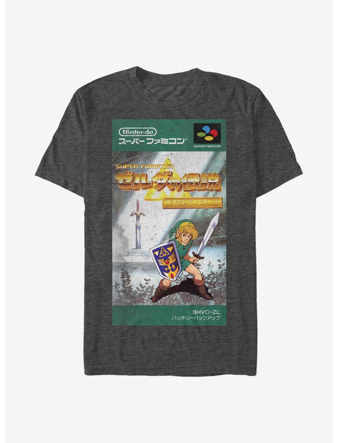 The Legend Of Zelda Japanese Cover T-Shirt, CHAR HTR, hi-res