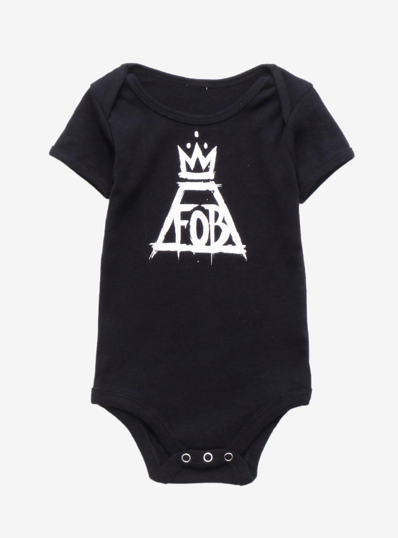 Fall Out Boy Crown Infant One-Piece, BLACK, hi-res