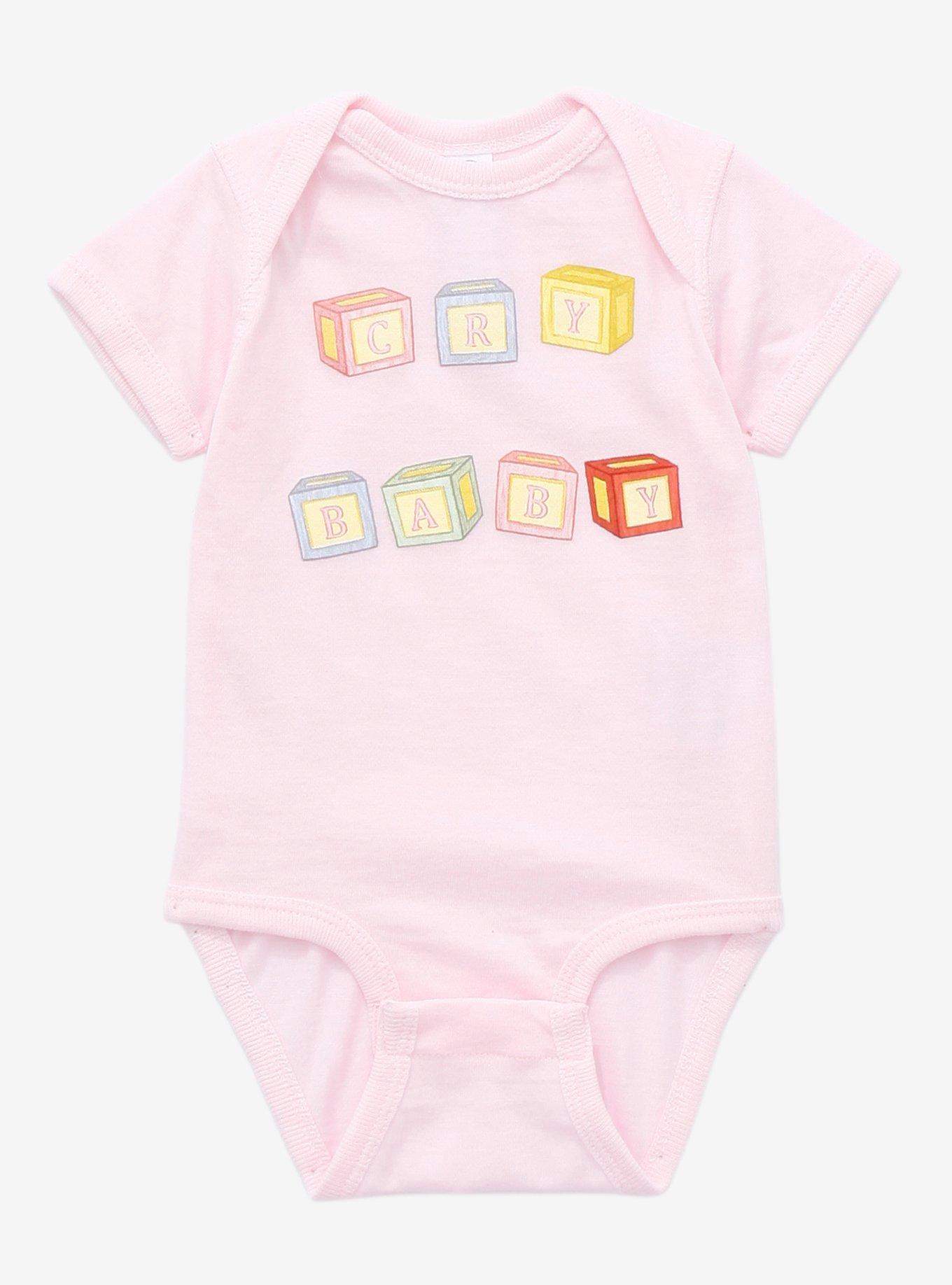 Crybaby Alphabet Blocks Infant One-Piece, LIGHT PINK, hi-res