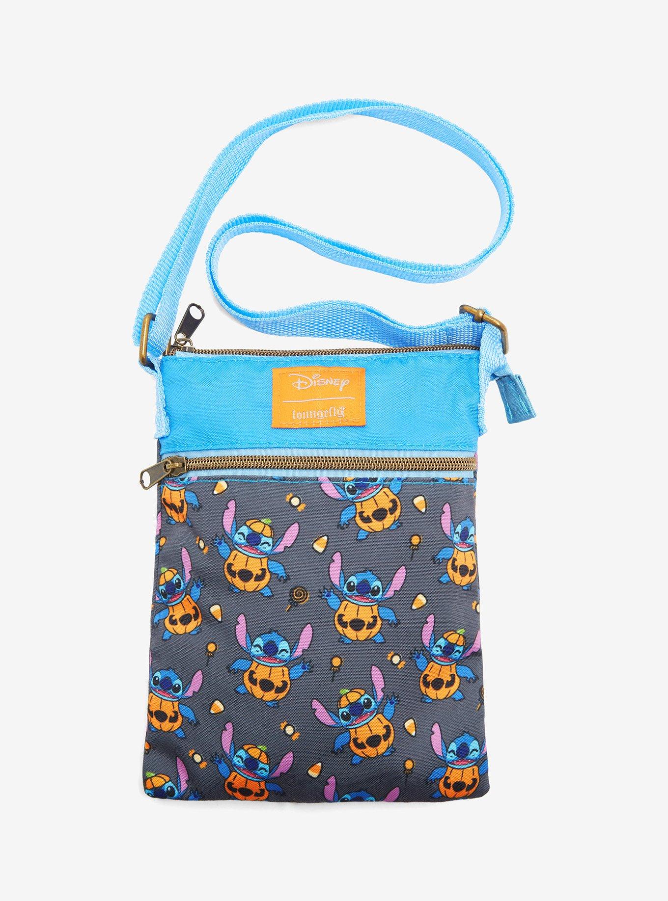 Loungefly Disney Lilo & Stitch Pumpkin Stitch Passport Crossbody Bag