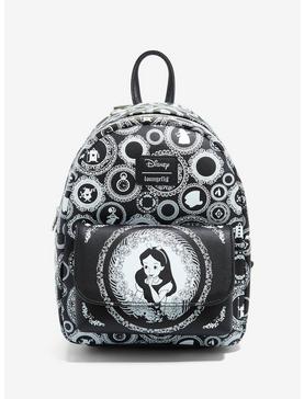 Loungefly Disney Alice In Wonderland Black & White Mini Backpack 