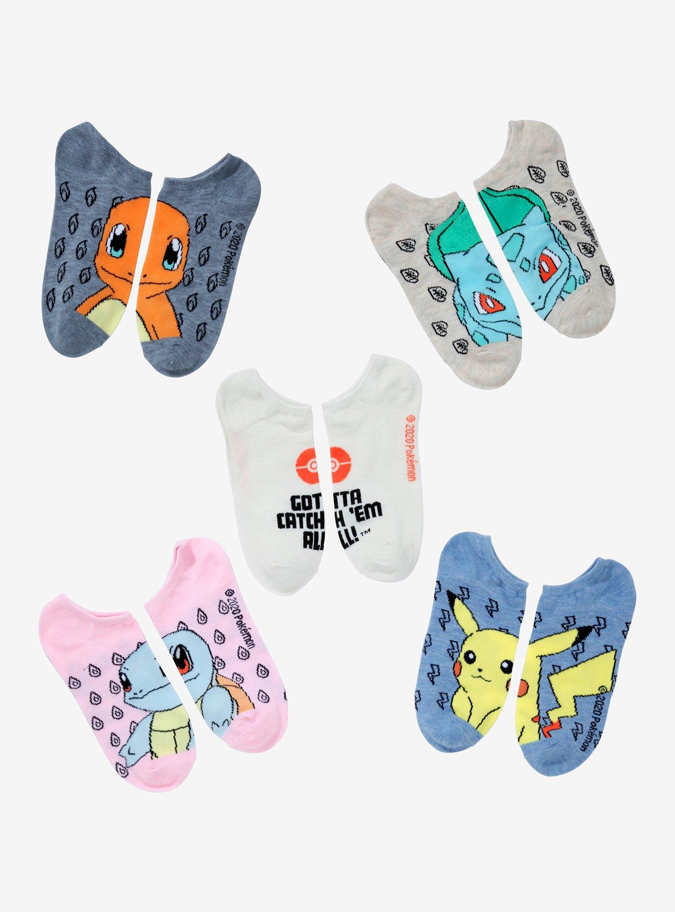 Pokemon Pastel No-Show Socks 5 Pair, , hi-res