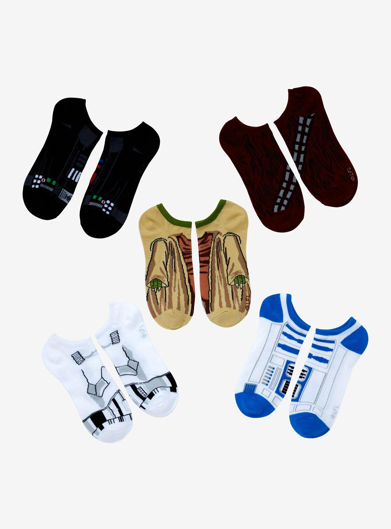 Star Wars Character No-Show Socks 5 Pair, , hi-res