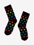 Disney Mickey Mouse Allover Rainbow Icon Crew Socks, , hi-res