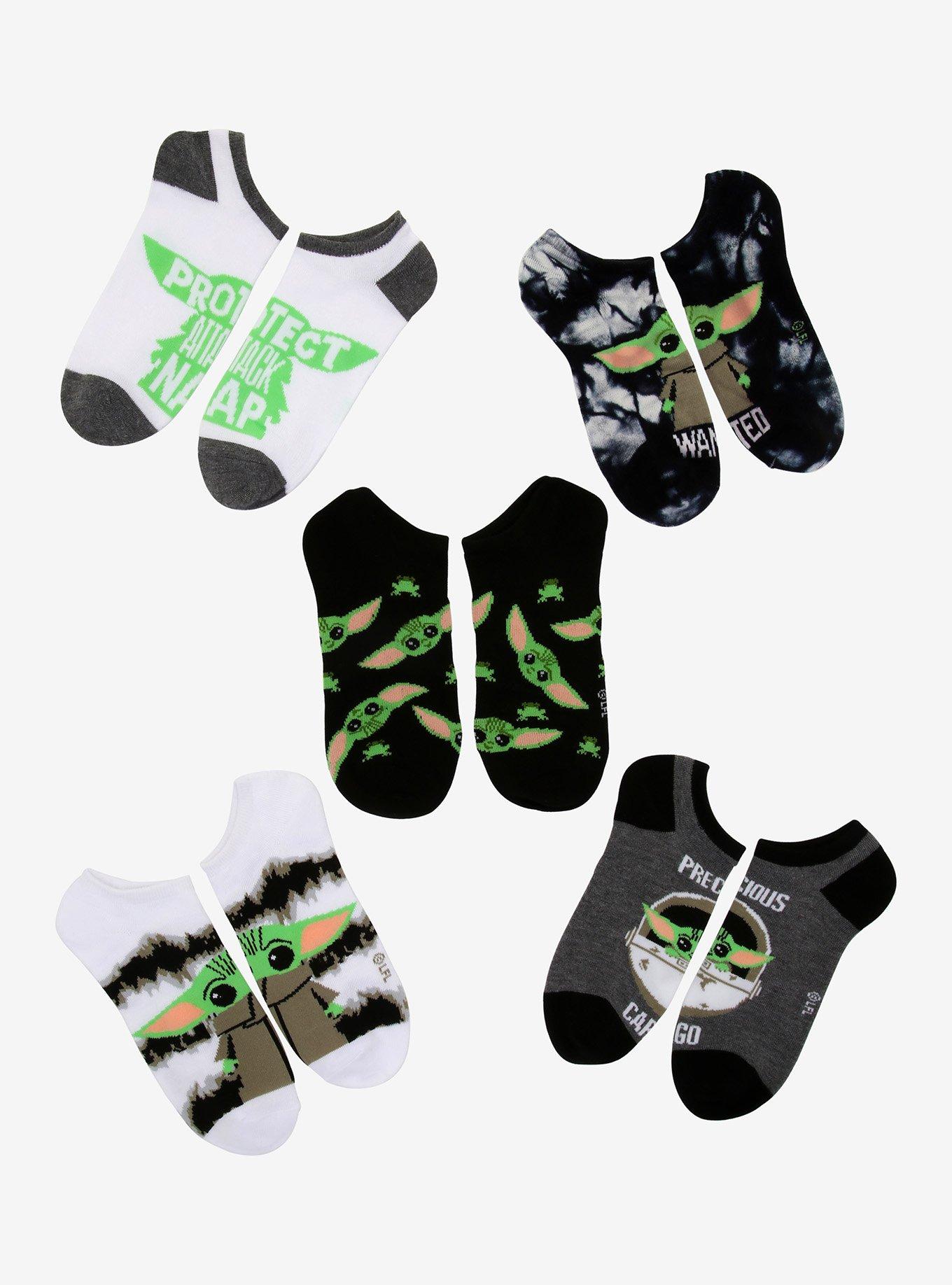 Star Wars The Mandalorian The Child Chibi No-Show Socks 5 Pair, , hi-res