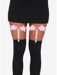 Pink Bat Wing Leg Garter Set, , hi-res