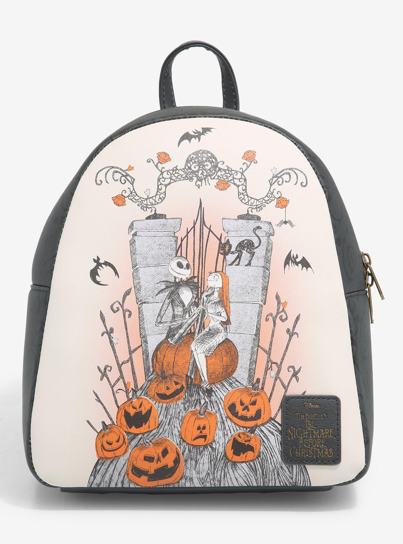 Loungefly The Nightmare Before Christmas Jack & Sally Graveyard Mini  Backpack