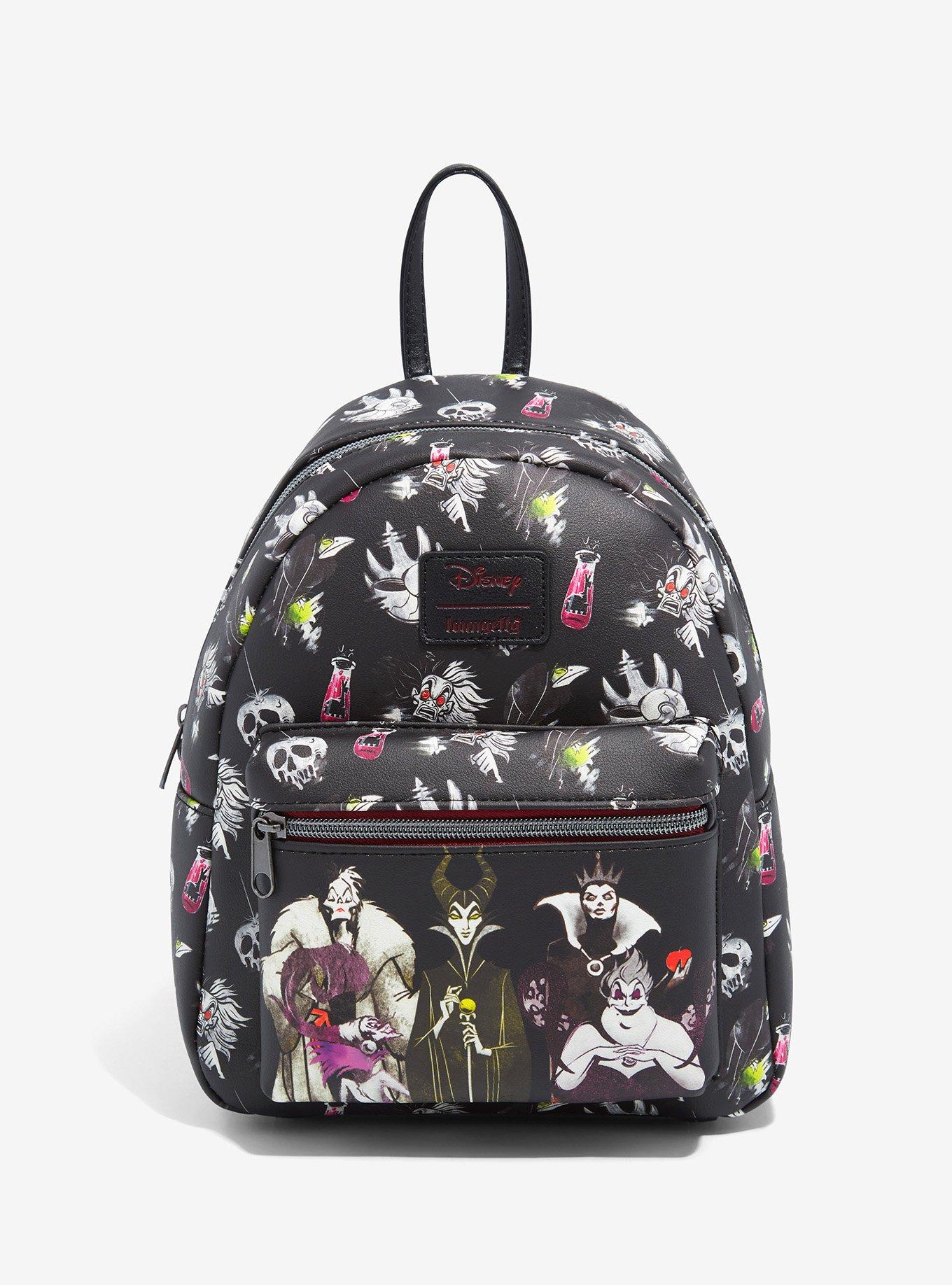 Disney villains, parks, Alice in wonderland and mouse inspired bag