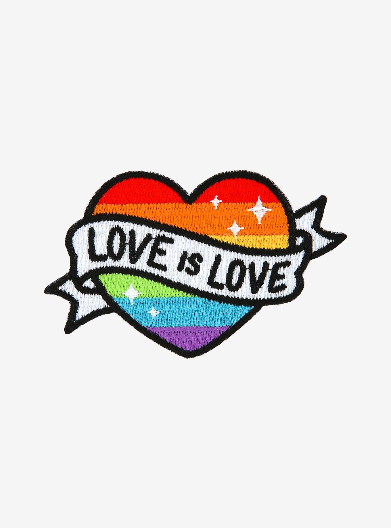 Rainbow Heart Patch, , hi-res