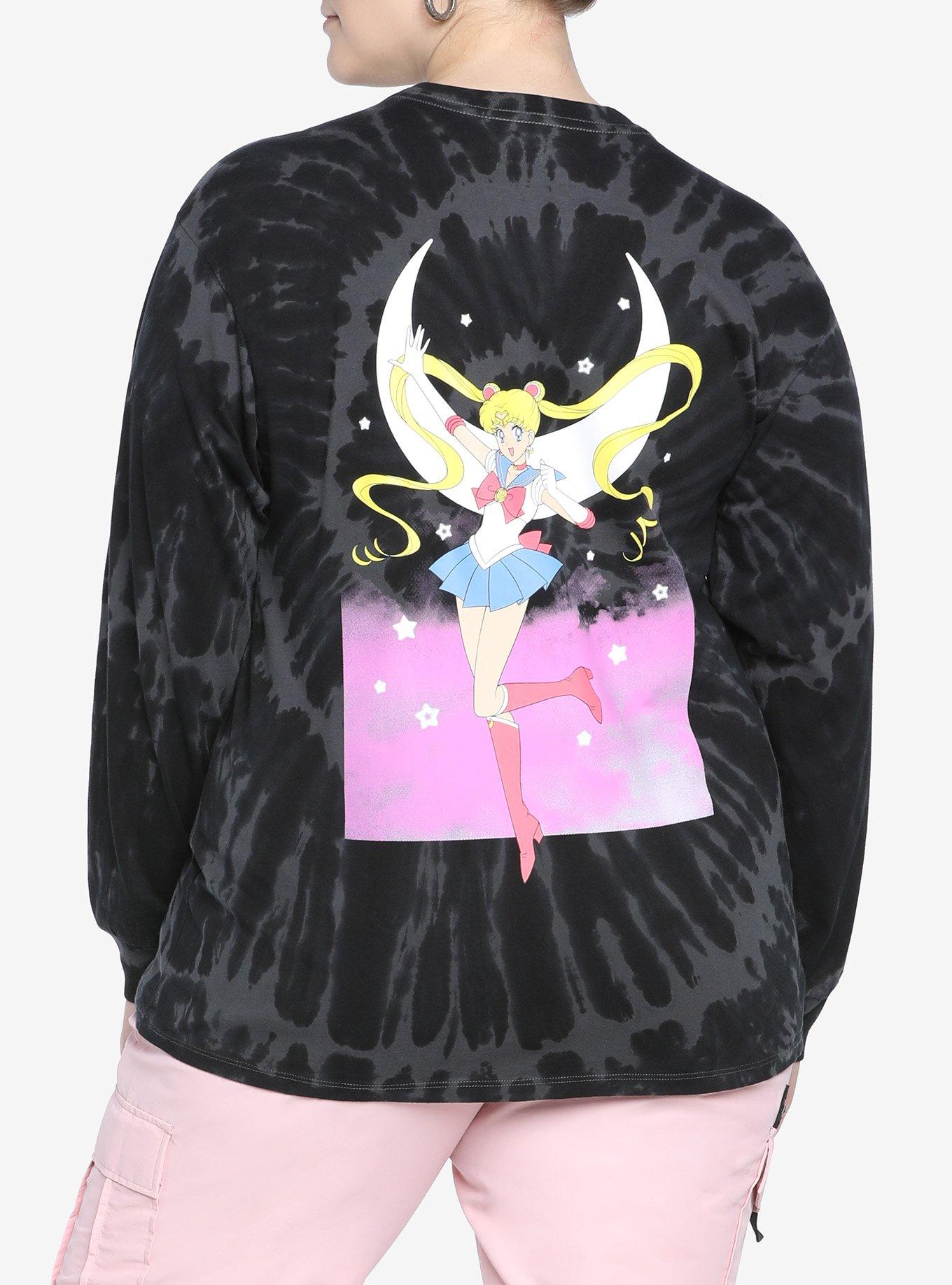 Sailor Moon Usagi Black Wash Long-Sleeve Girls T-Shirt Plus Size, MULTI, hi-res