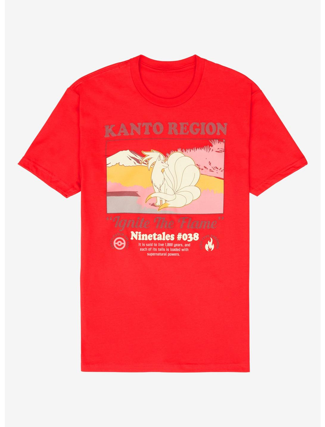Pokémon Kanto Region Ninetales T-Shirt - BoxLunch Exclusive, RED, hi-res