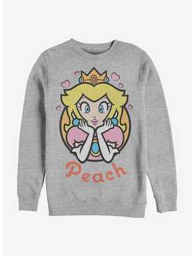 Nintendo Super Mario Peach Hearts Sweatshirt, , hi-res
