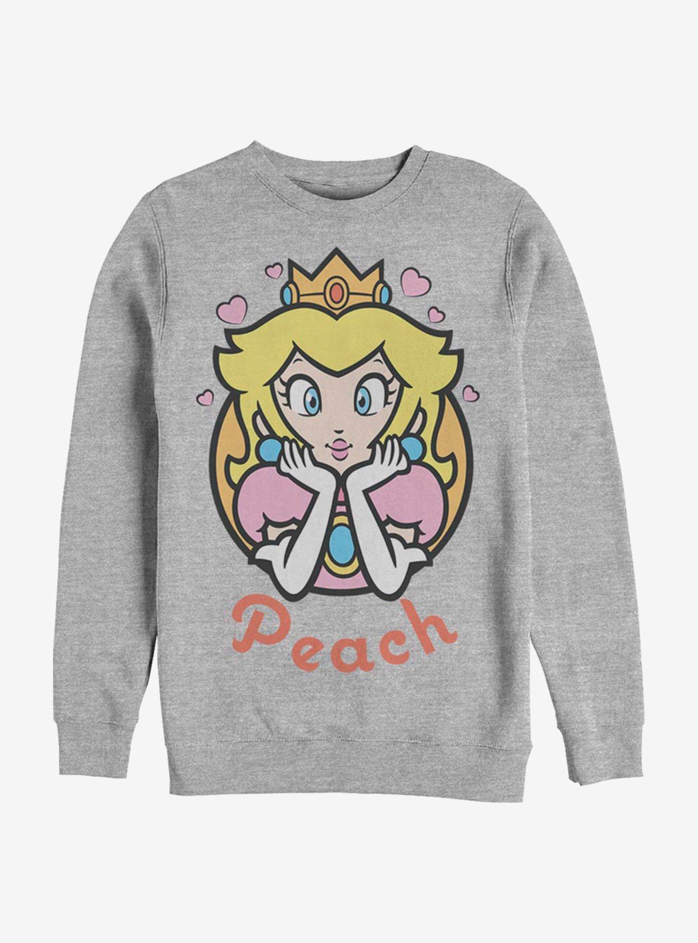 Nintendo Super Mario Peach Hearts Sweatshirt, , hi-res