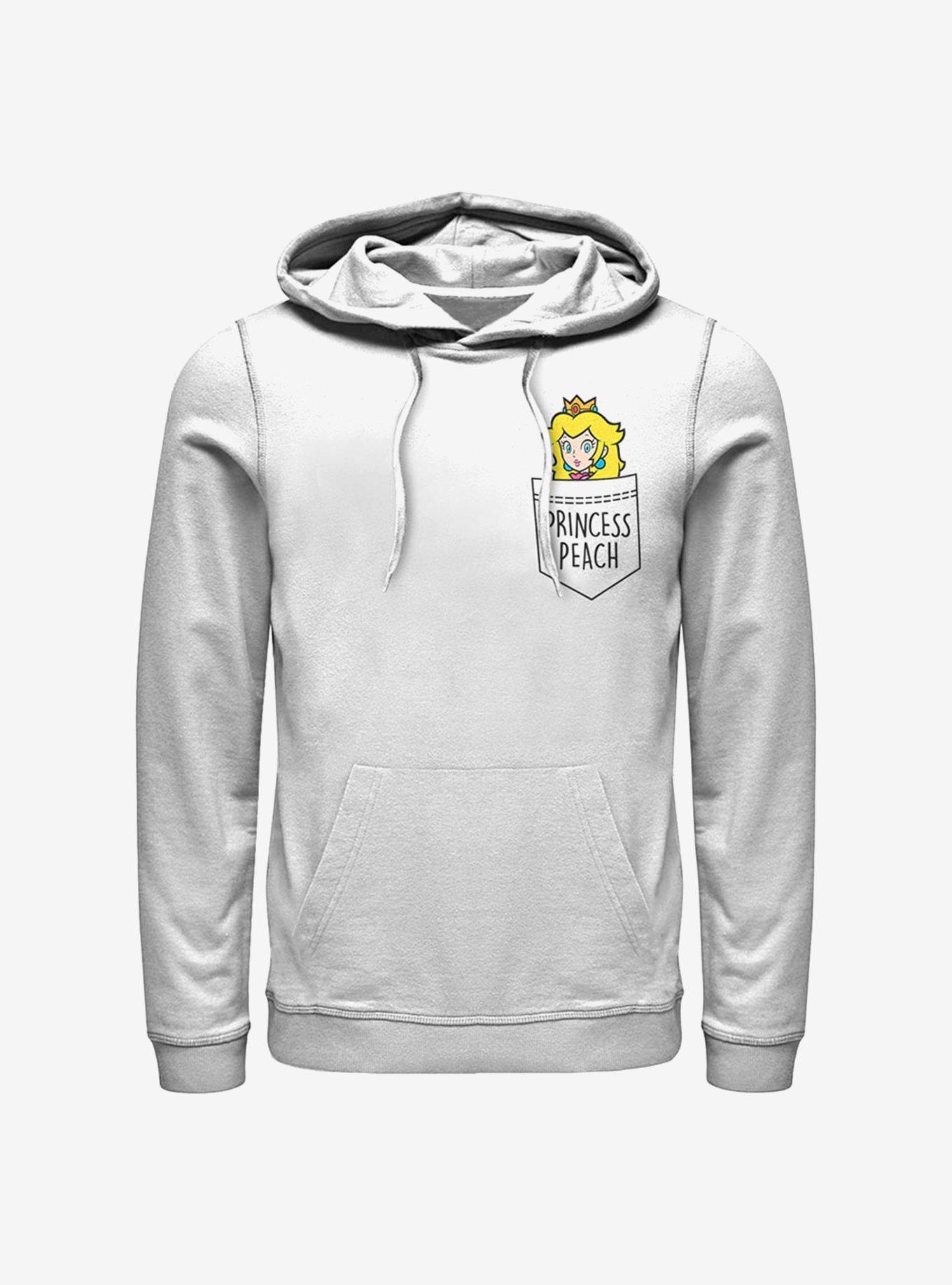 Nintendo Super Mario Faux Pocket Peach Hoodie, , hi-res