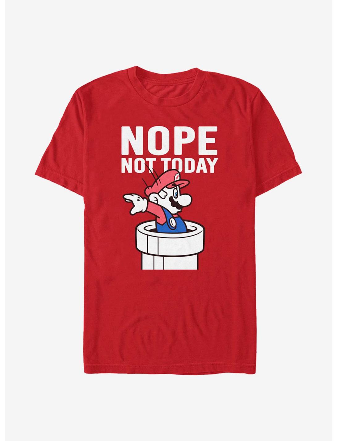 Nintendo Super Mario Nope Not Today T-Shirt, RED, hi-res