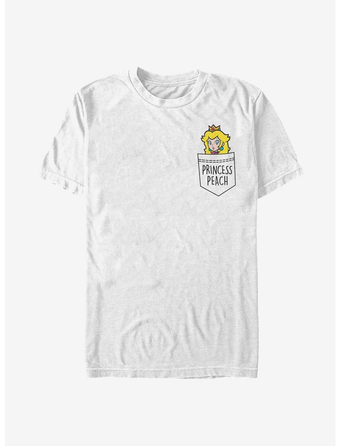 Nintendo Super Mario Faux Pocket Peach T-Shirt, WHITE, hi-res