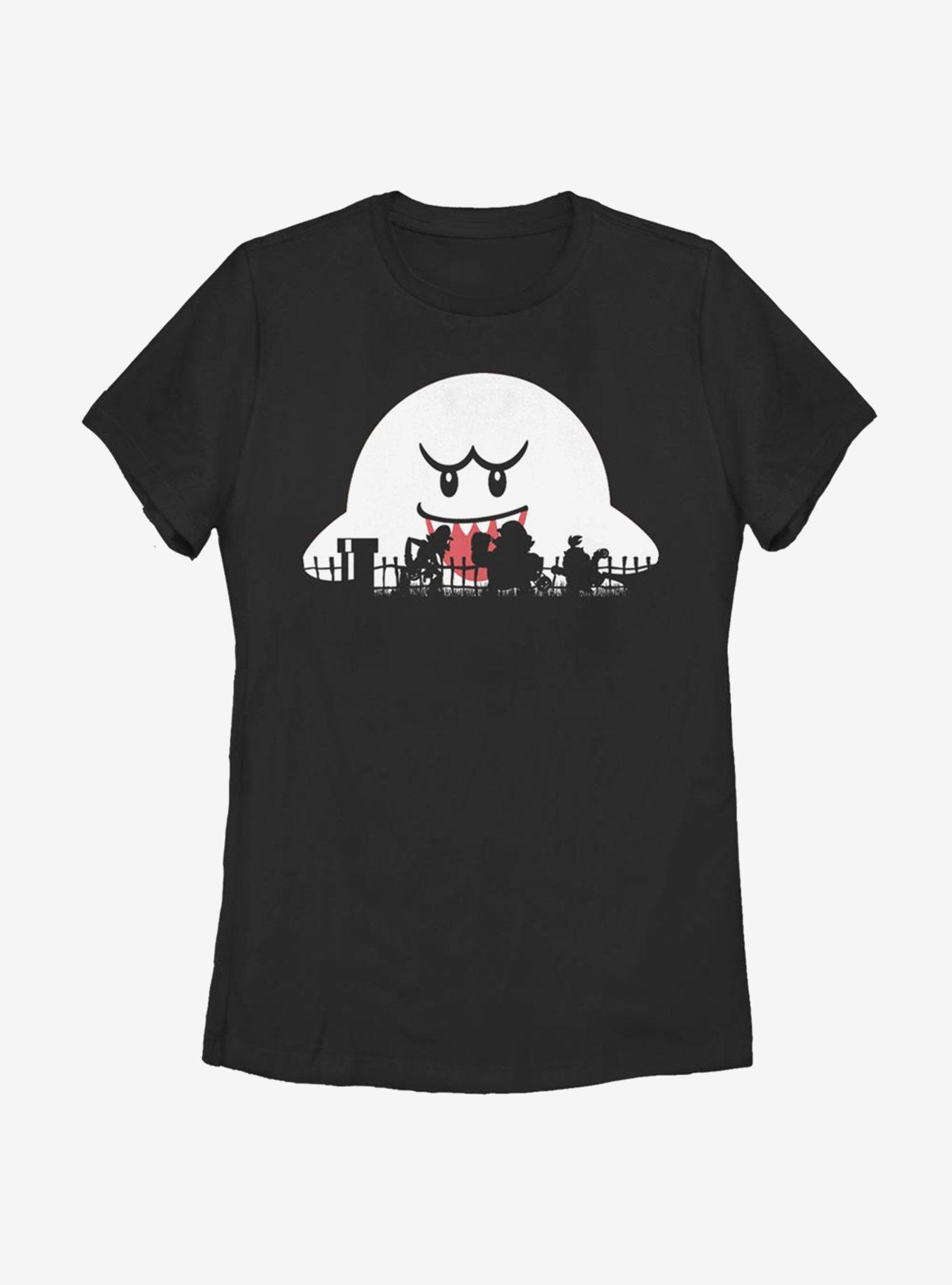 Nintendo Super Mario Halloween Silhouettes Womens T-Shirt, , hi-res