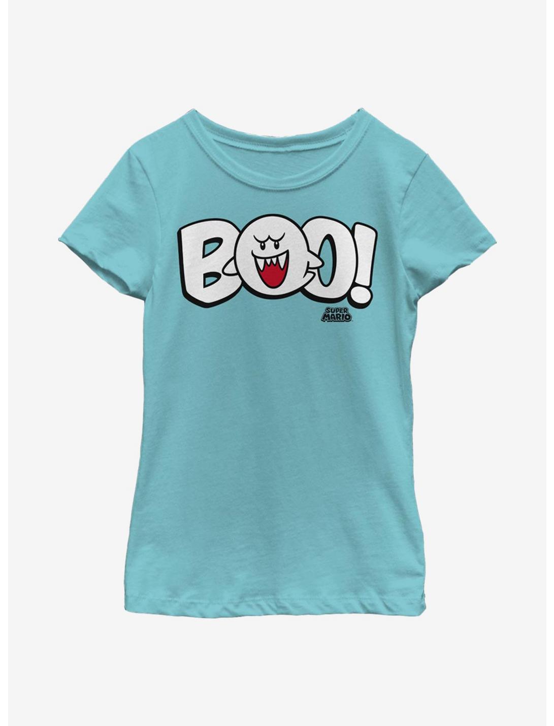 Nintendo Super Mario Boo Youth Girls T-Shirt, TAHI BLUE, hi-res