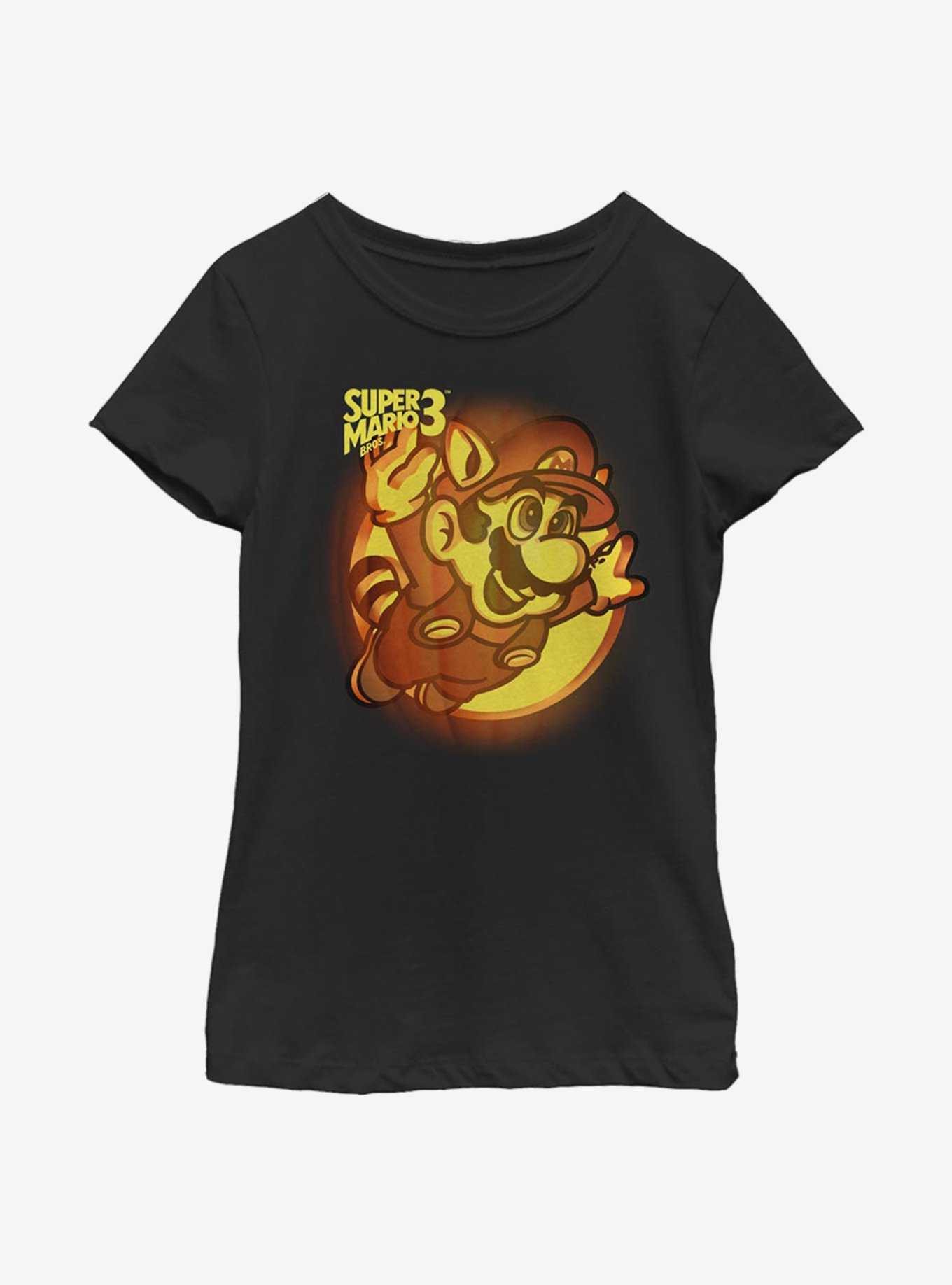 Nintendo Super Mario Pumpkin Logo Youth Girls T-Shirt, , hi-res