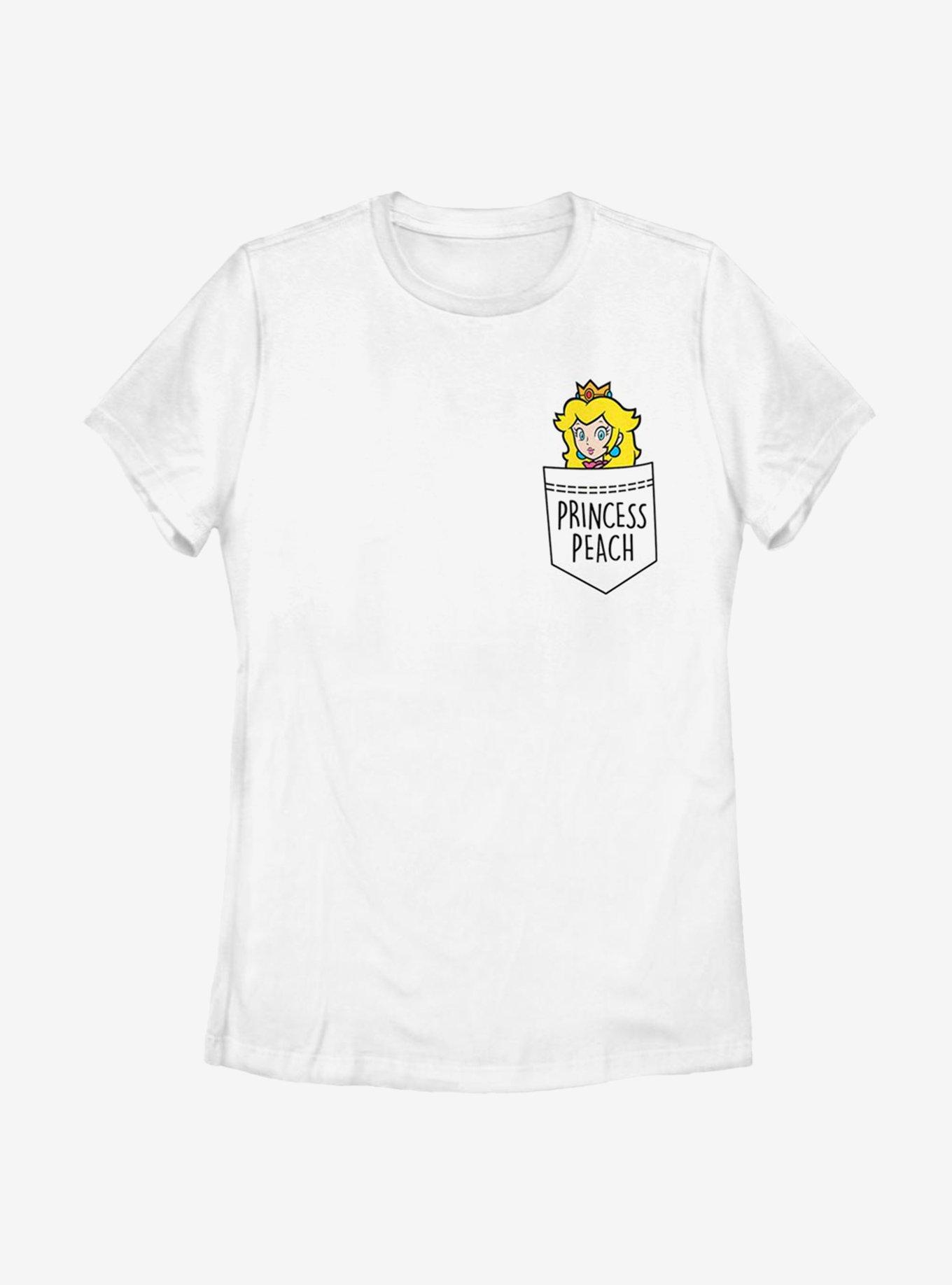 Nintendo Super Mario Faux Pocket Peach Womens T-Shirt, , hi-res