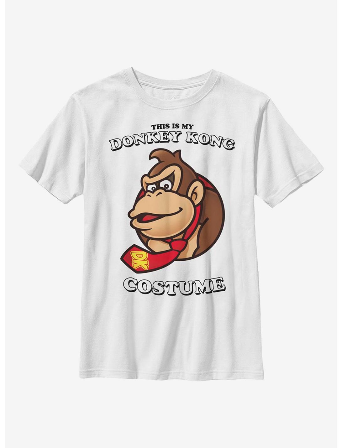 Nintendo Super Mario Dk Face Youth T-Shirt, WHITE, hi-res