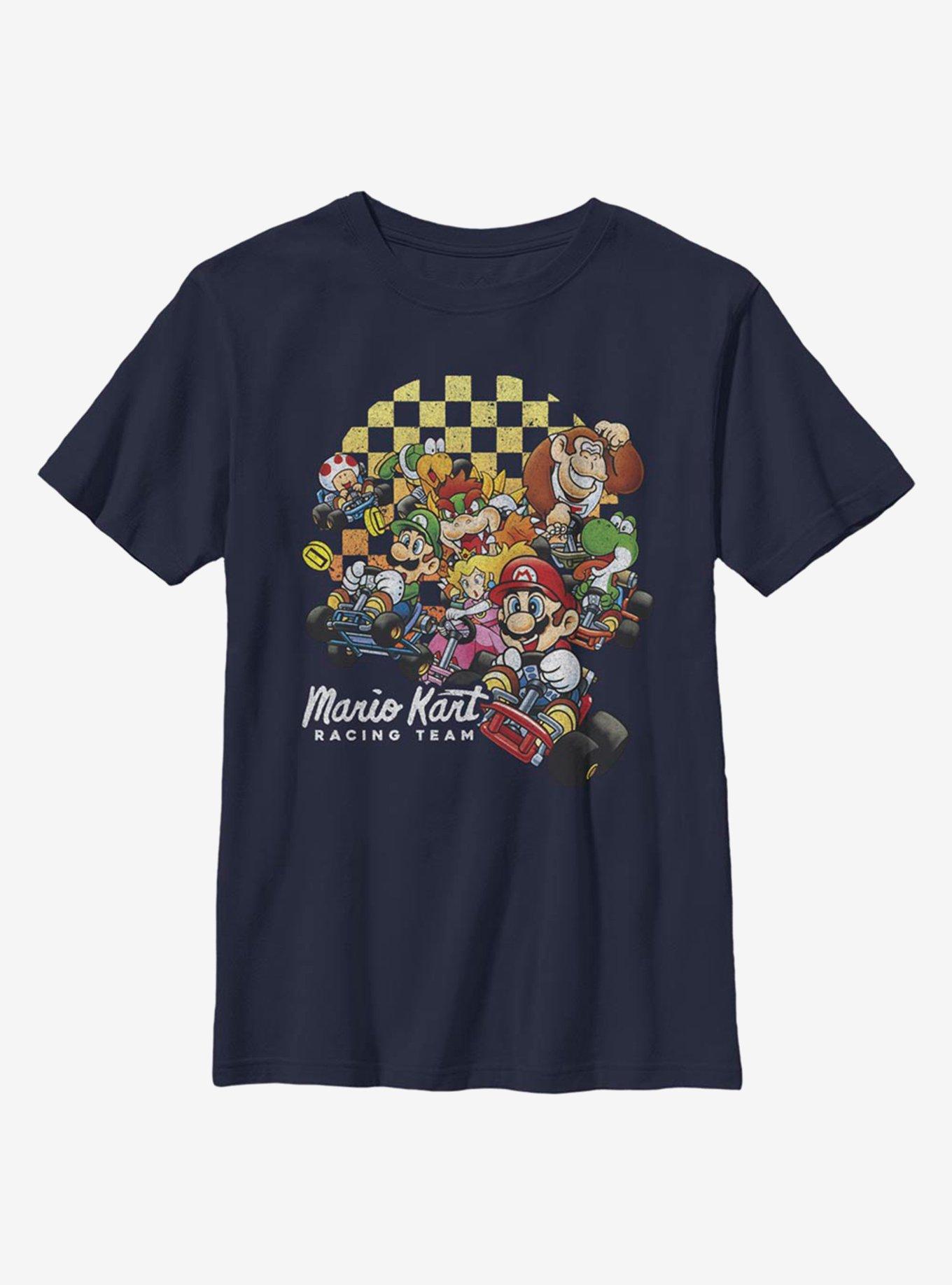 Nintendo Super Mario Checkered Kartin' Youth T-Shirt, , hi-res