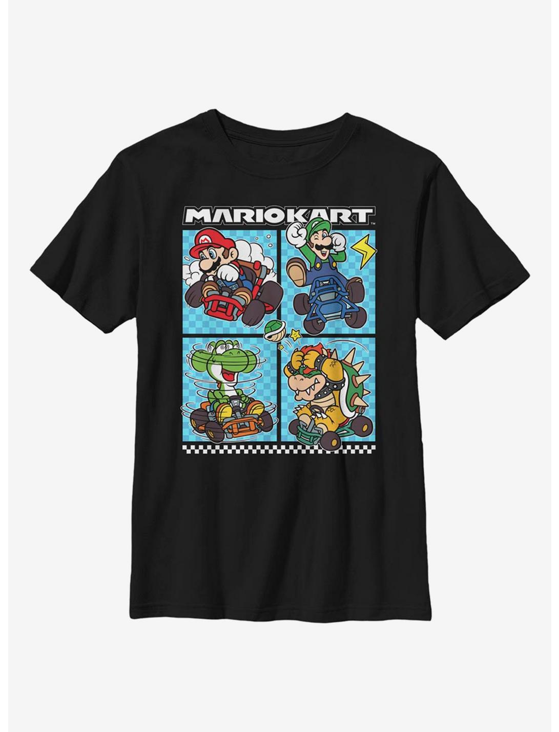 Nintendo Super Mario Four On The Floor Youth T-Shirt, BLACK, hi-res