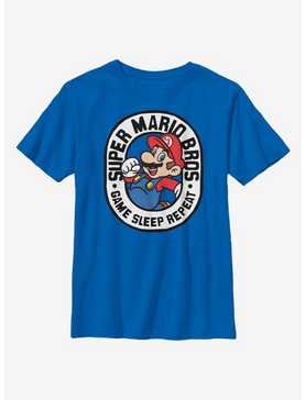 Nintendo Super Mario Game Crest Youth T-Shirt, , hi-res