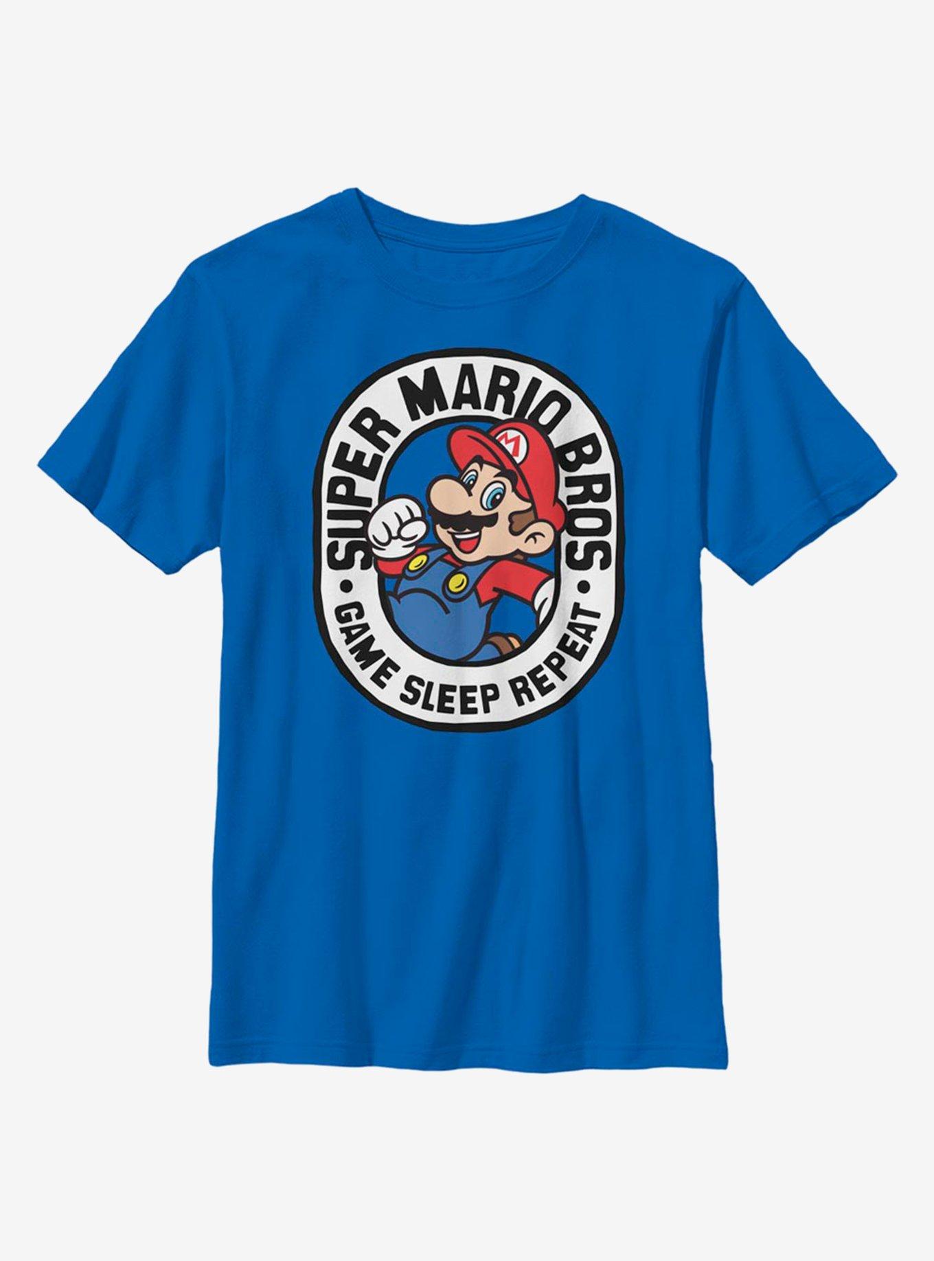 Nintendo Super Mario Game Crest Youth T-Shirt, , hi-res