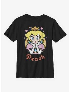 Nintendo Super Mario Peach Hearts Youth T-Shirt, , hi-res