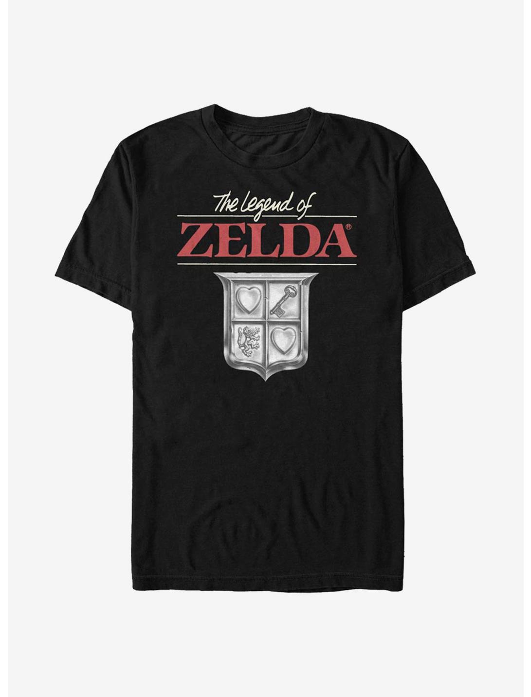 Nintendo The Legend Of Zelda Shield T-Shirt, BLACK, hi-res