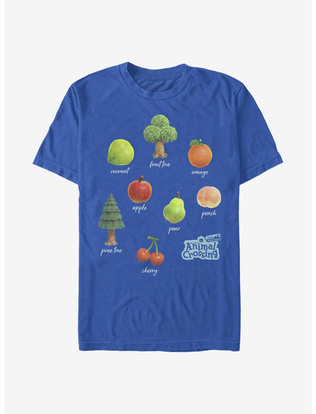 Nintendo Animal Crossing Fruit And Trees T-Shirt, ROYAL, hi-res