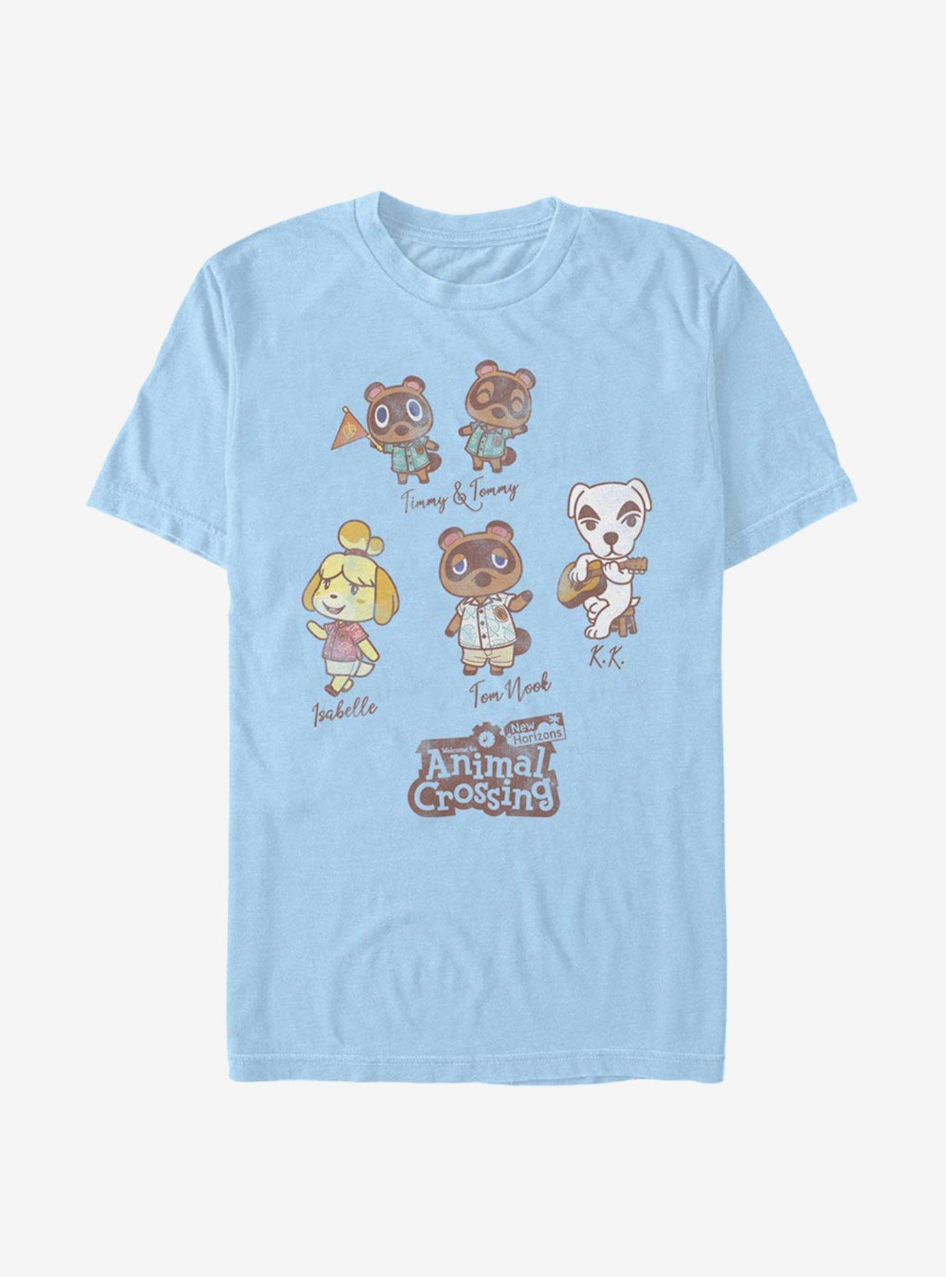 Nintendo Animal Crossing Character Textbook T-Shirt, LT BLUE, hi-res