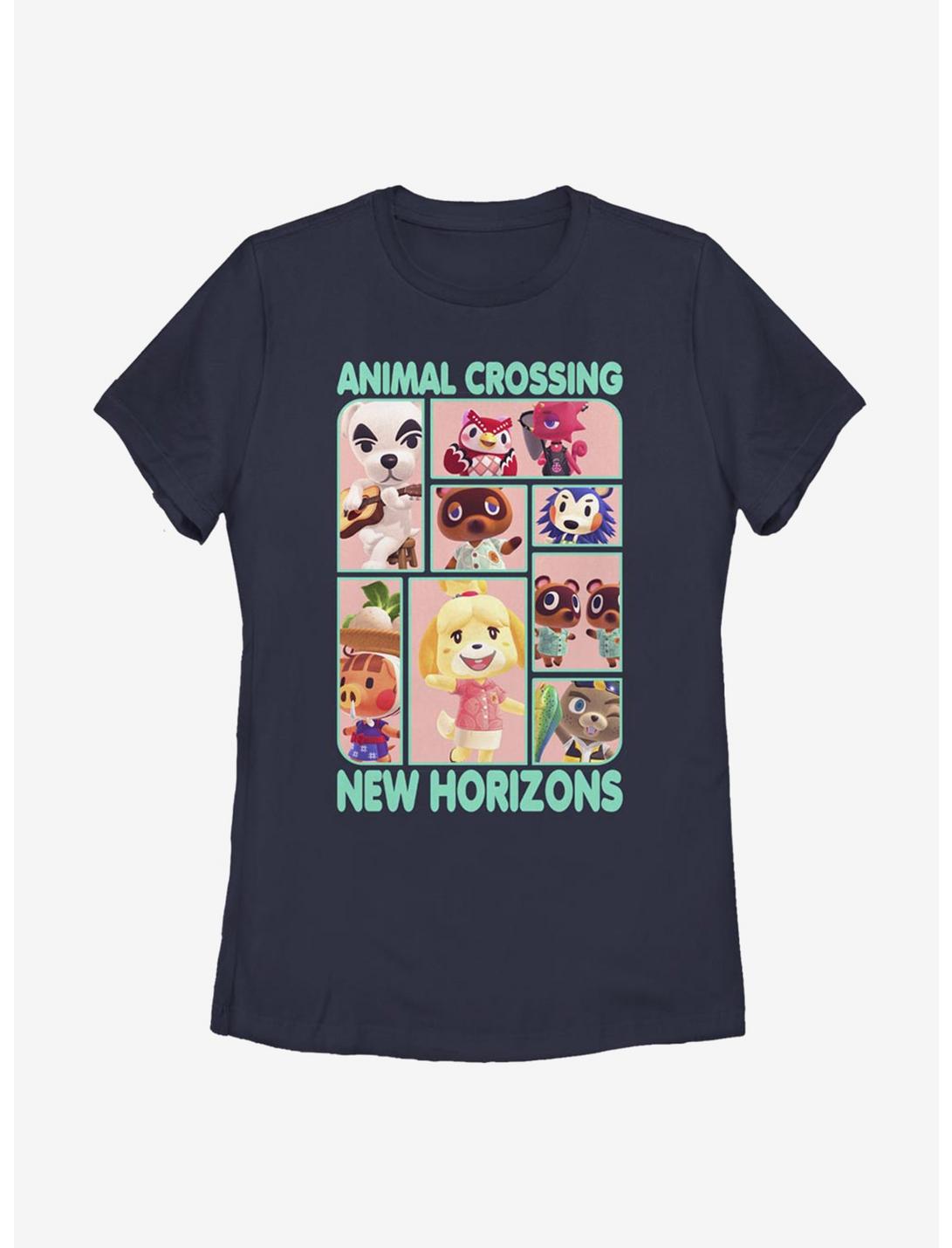 Nintendo Animal Crossing: New Horizons Box Up Womens T-Shirt, NAVY, hi-res