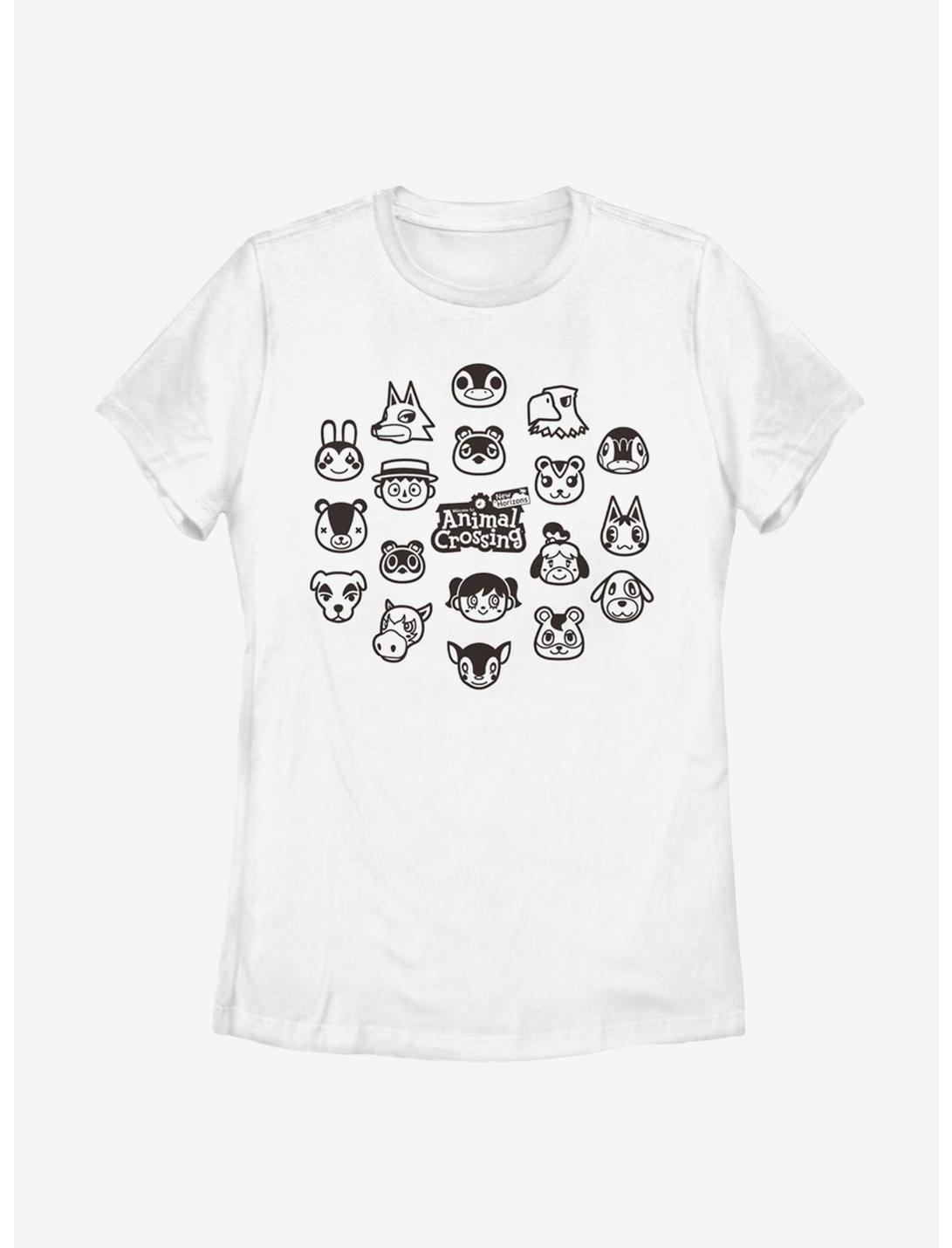 Nintendo Animal Crossing: New Horizons Group Womens T-Shirt, WHITE, hi-res