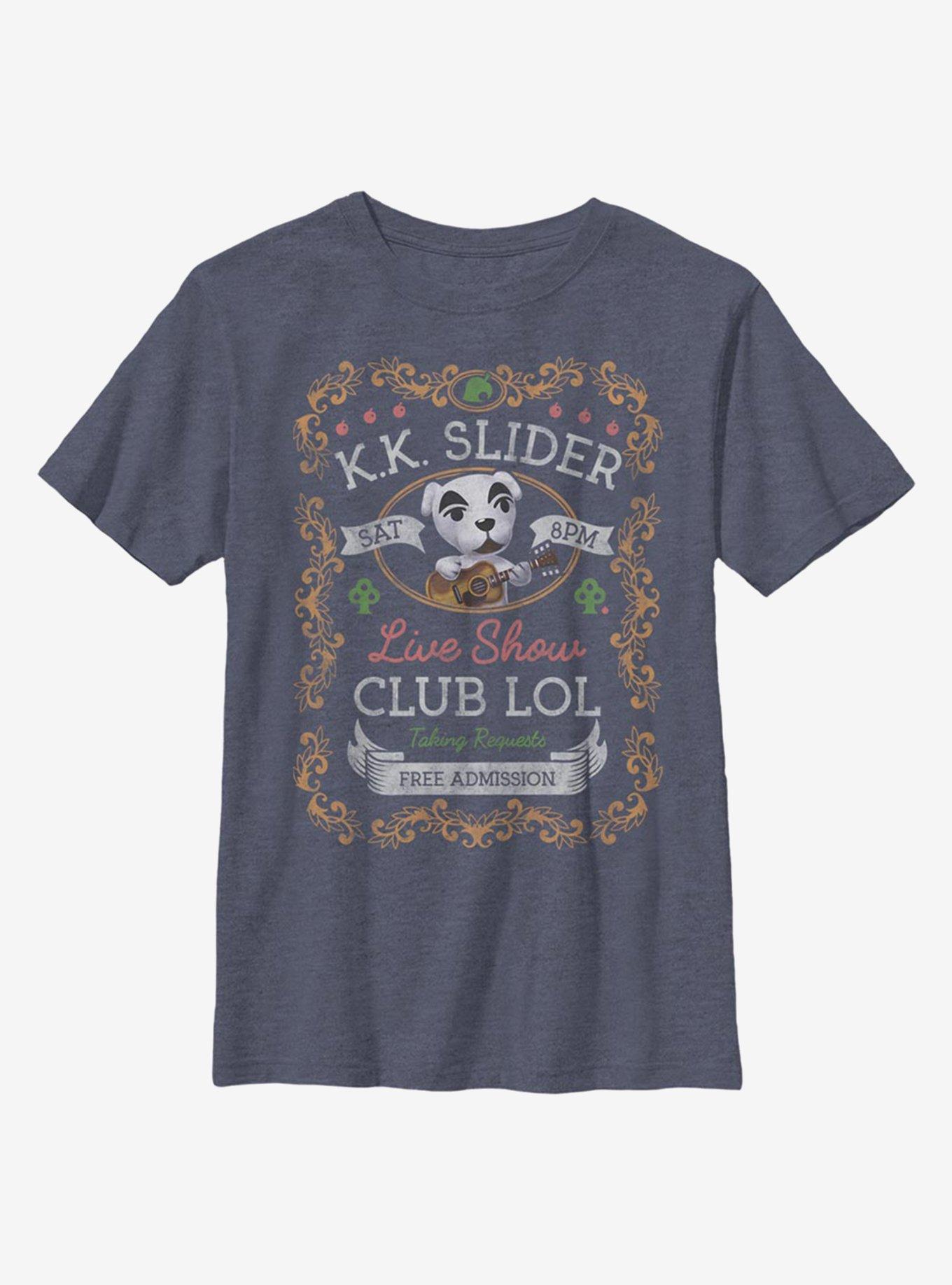 Nintendo Animal Crossing K.K. Poster Youth T-Shirt, NAVY HTR, hi-res