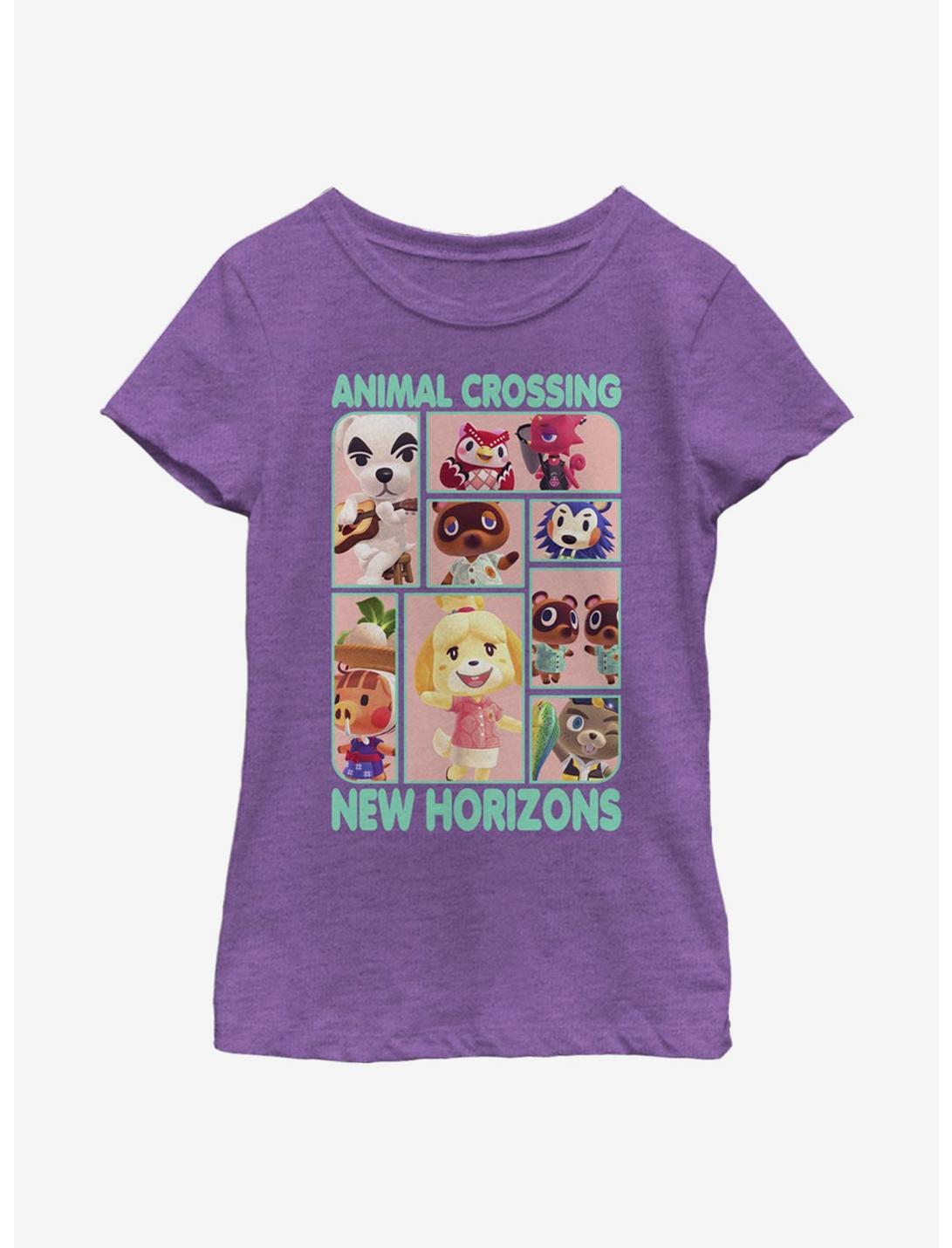 Nintendo Animal Crossing: New Horizons Box Up Youth Girls T-Shirt, PURPLE BERRY, hi-res