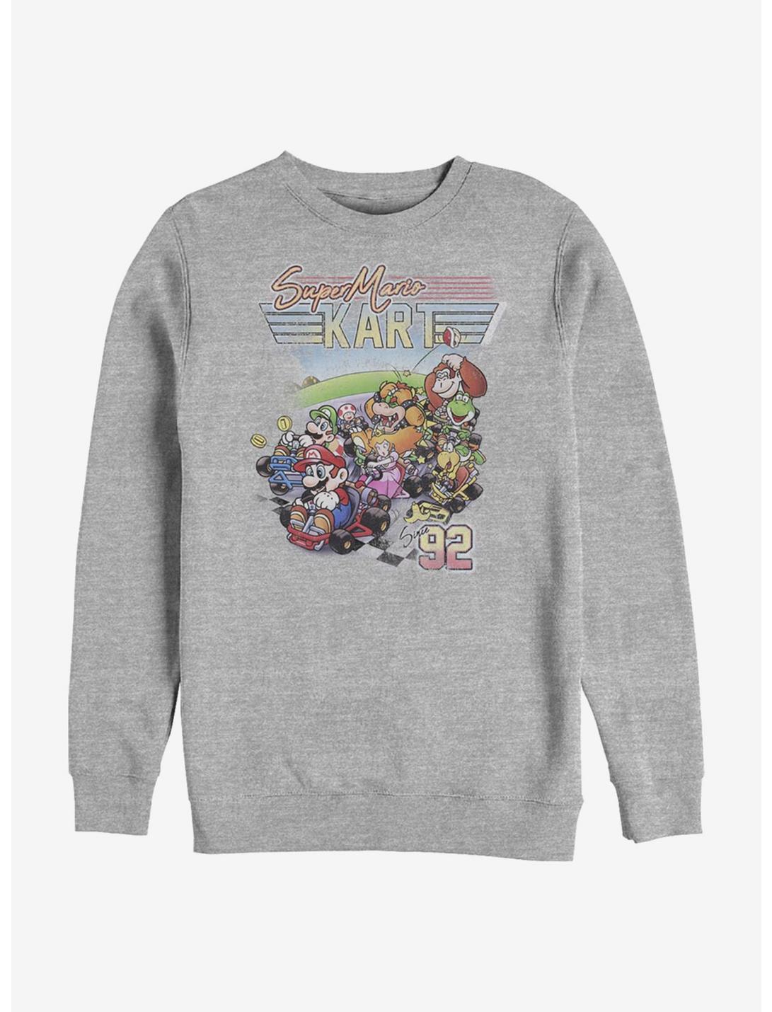 Nintendo Super Mario Kart Nineties Sweatshirt, ATH HTR, hi-res