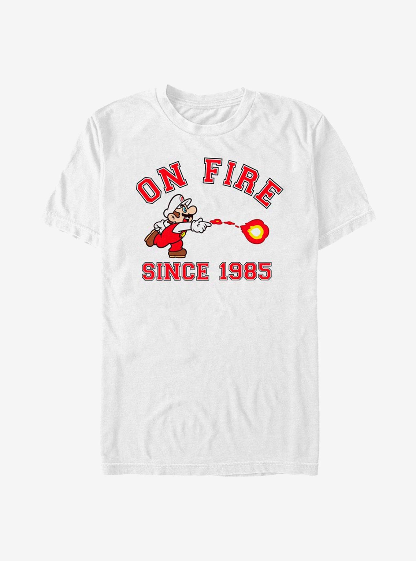 Nintendo Super Mario On Fire T-Shirt, , hi-res