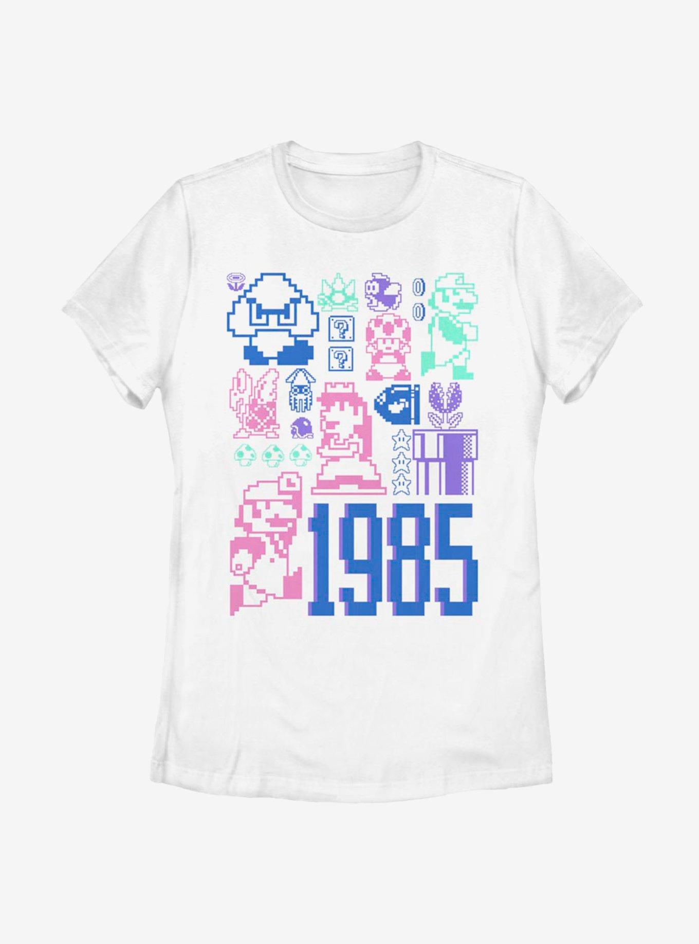 Nintendo Super Mario Pastel Mario Jumble Womens T-Shirt, , hi-res