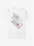 Nintendo Essential Controller Schematic T-Shirt, WHITE, hi-res