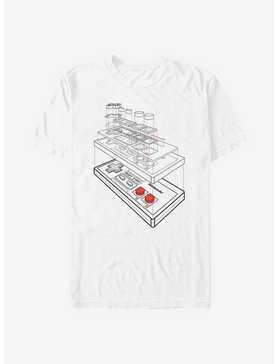 Nintendo Essential Controller Schematic T-Shirt, , hi-res