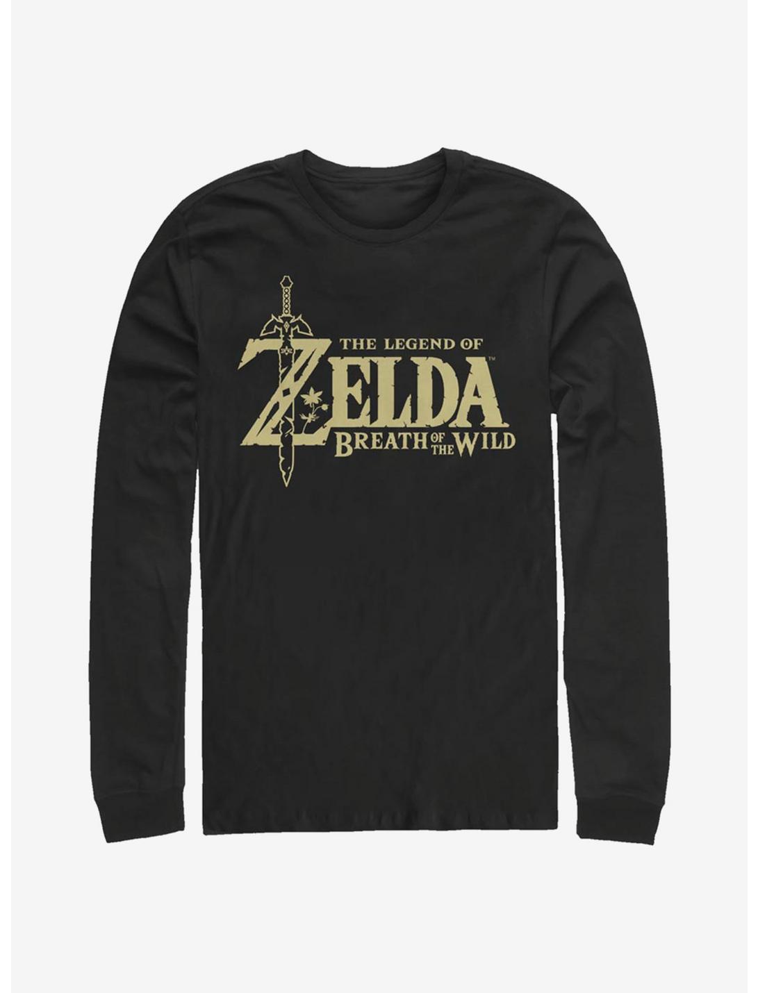 Nintendo The Legend Of Zelda Breath Of The Wild Logo Long-Sleeve T-Shirt, BLACK, hi-res