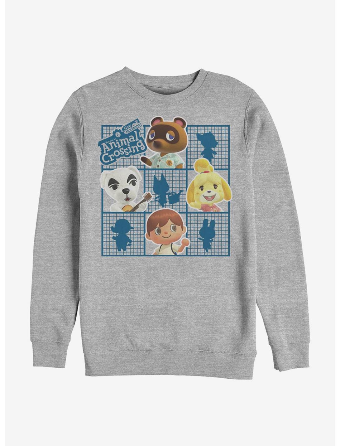 Nintendo Animal Crossing Character Grid Sweatshirt, ATH HTR, hi-res
