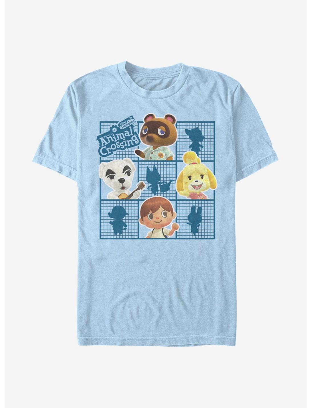 Nintendo Animal Crossing Character Grid T-Shirt, LT BLUE, hi-res