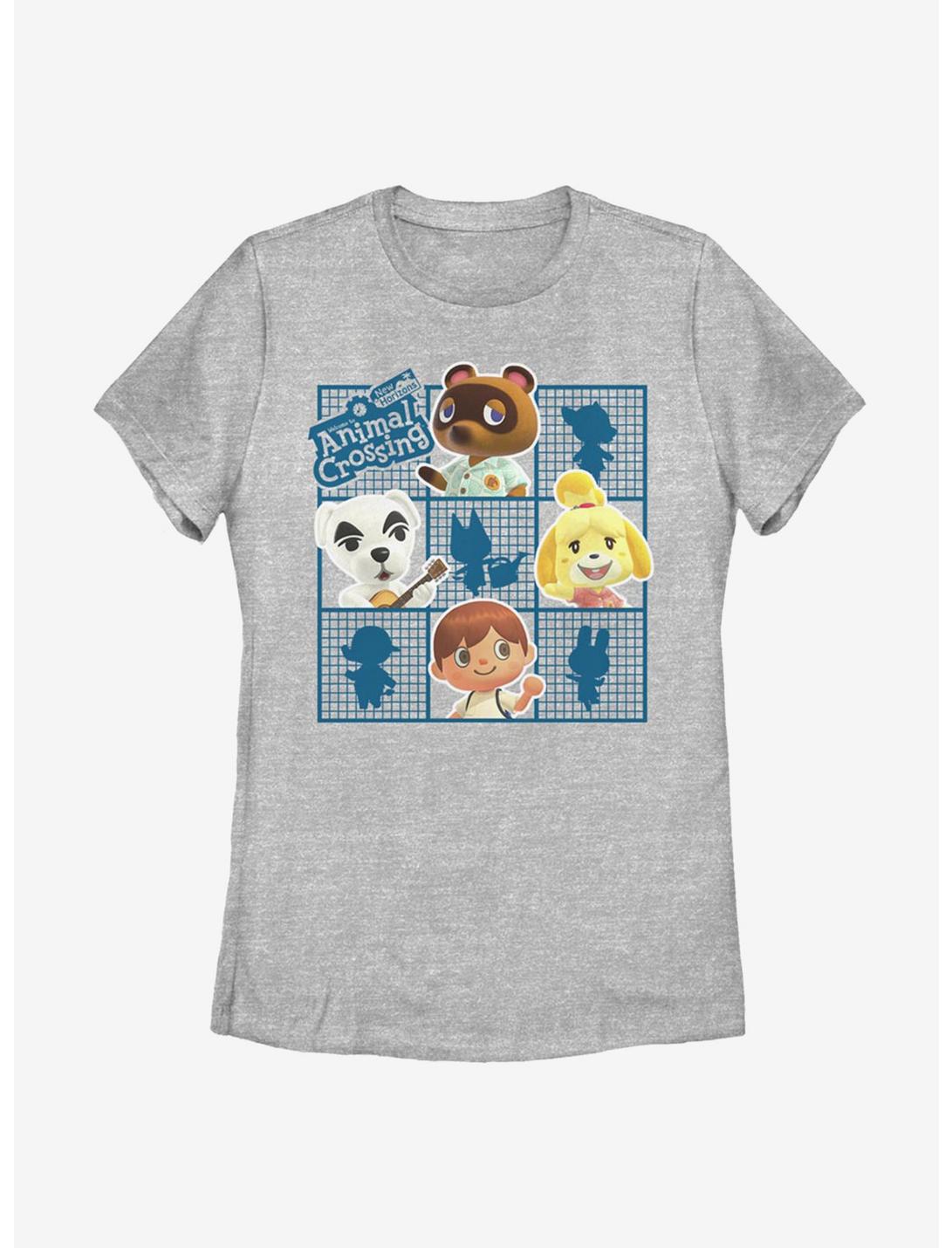 Nintendo Animal Crossing Character Grid Womens T-Shirt, ATH HTR, hi-res