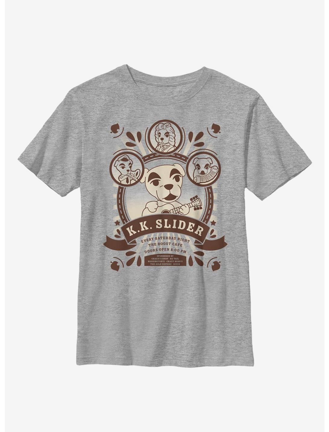 Nintendo Animal Crossing K.K. Slider At The Roost Youth T-Shirt, ATH HTR, hi-res