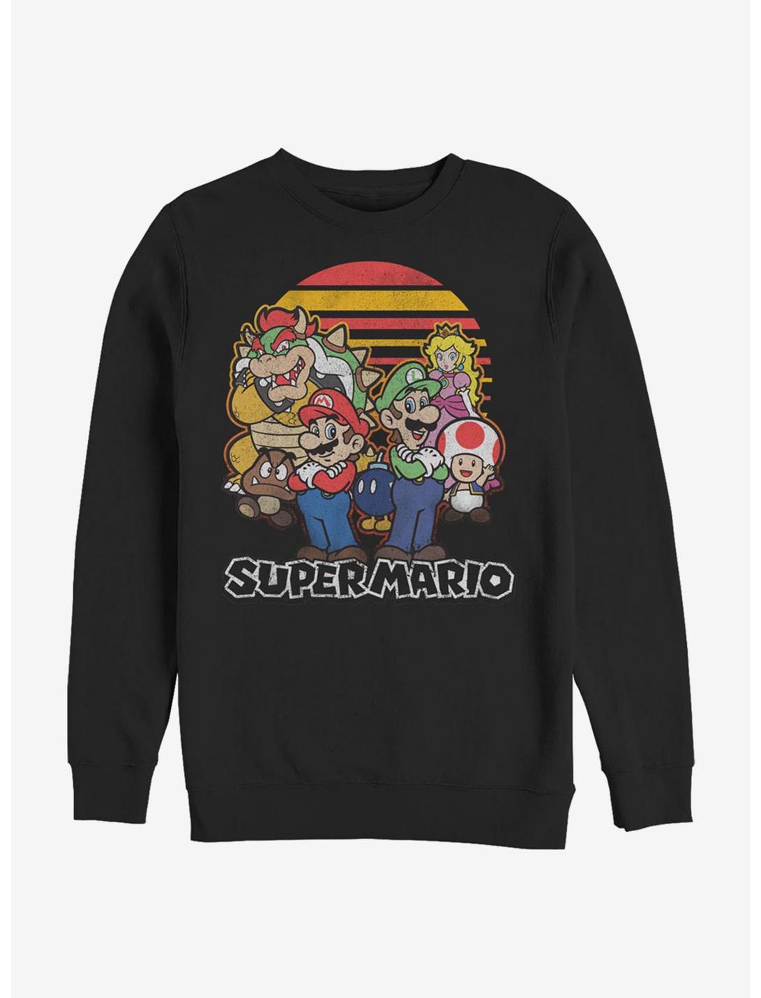 Nintendo Super Mario Group Sweatshirt, BLACK, hi-res